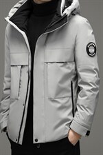 2023冬新款纯色羽绒服男连帽中年男士休闲爸爸装外套YYYR005-P300图片