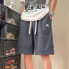 D08-1-P50短裤夏季男士百搭薄款潮牌宽松休闲裤运动五分中裤子，男装牛仔裤，星座603-2