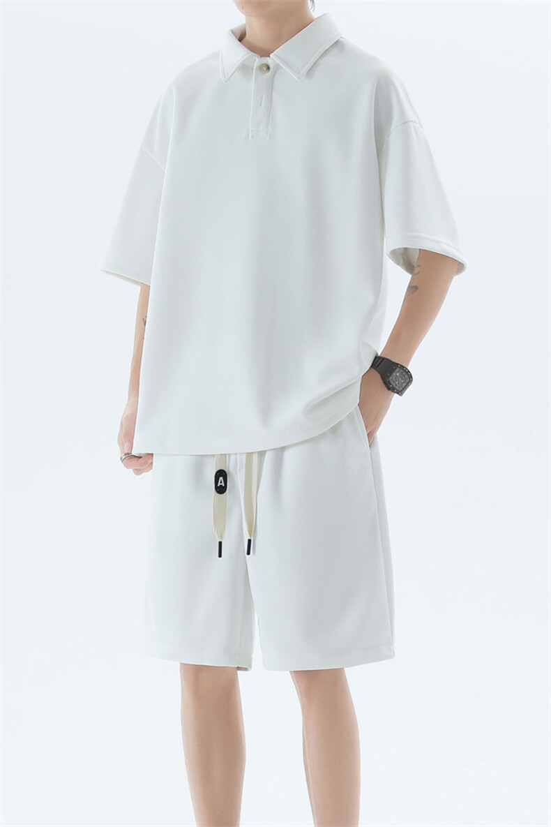 polo衫休闲大码情侣短袖套装T3520上衣26-DK8511裤子21【特价】,男装T恤,电商A007