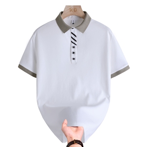 夏季新款男士商务休闲简约吧百搭翻领短袖T恤POLO衫上衣8811P38图片