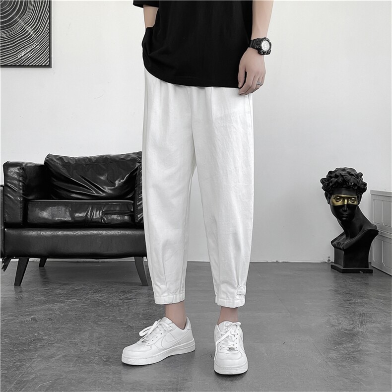 九分裤男夏季薄款工装裤宽松休闲裤韩版潮流百搭束脚裤K1229-P30,男装休闲裤,星座512-4