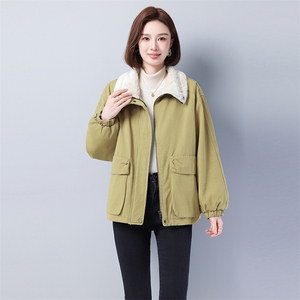 秋冬季保暖加绒加厚款派克服不连帽宽松加厚常规长袖916款图片