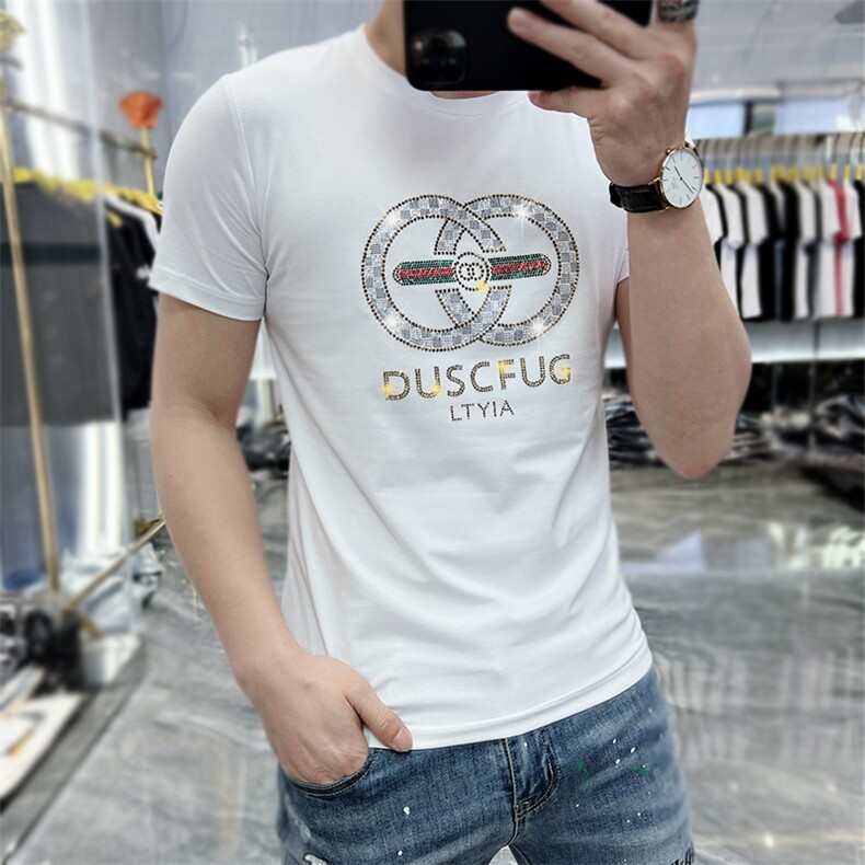 新款时尚高端精品欧货夏季男T恤短袖潮流抖音A227B-A-706-P45,男装T恤,电商A227B（原钱塘4066-1）
