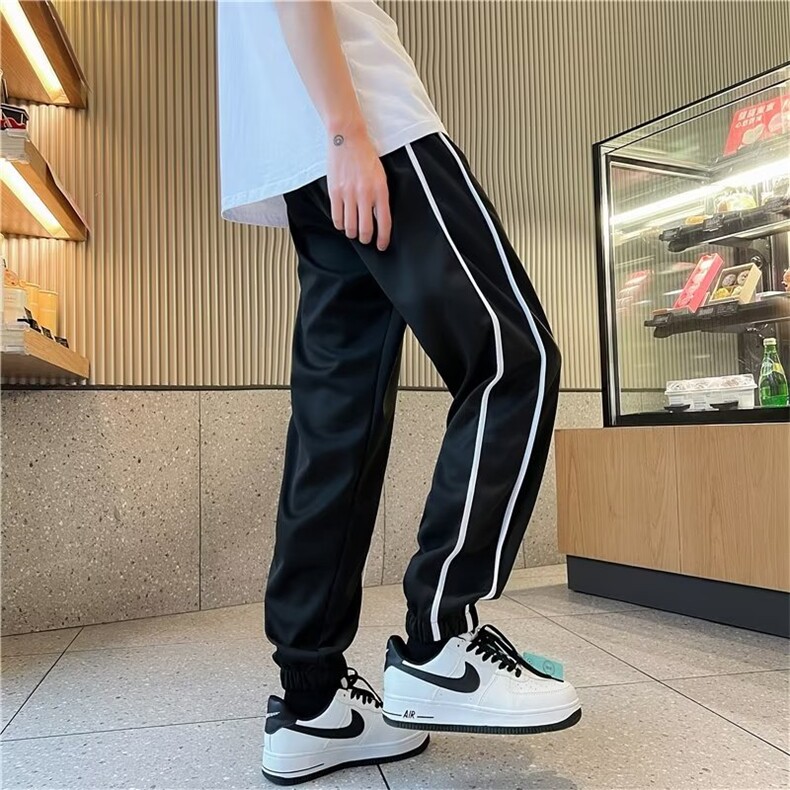 夏季休闲裤装饰港风流行时尚潮牌哈伦裤宽松潮长裤KB488-P35,男装休闲裤,星座1109-3