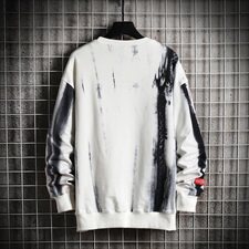 【】A003-HW3088-P55春装新款时尚扎染潮牌卫衣网格挂拍，男装卫衣，电商A003