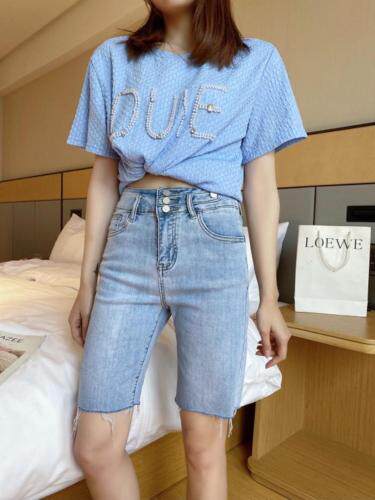 珍珠短袖T恤，女装T恤，可家 cutiesister