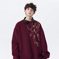 抖音品质秋季新款风纯棉印花宽松圆领卫衣wycm262特批28-控49，男装卫衣，星座605(原A050)