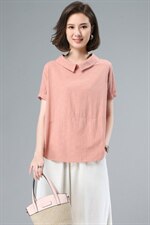 2021夏季新款简约时尚气质减龄翻领休闲舒适提花上衣，女装衬衫，奕阳依阁