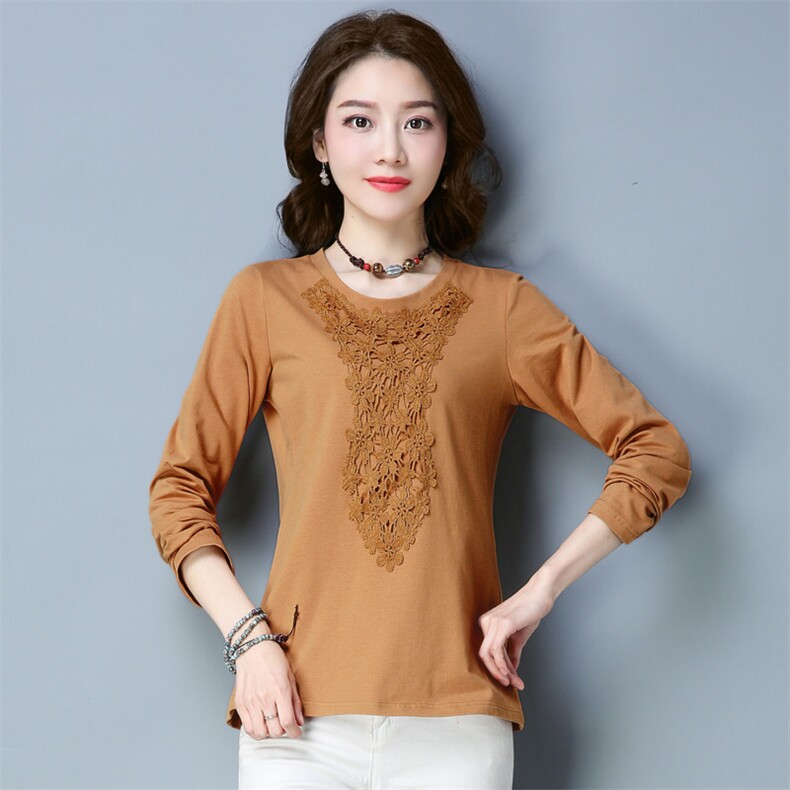 圆领舒适时尚潮流T恤2021年秋季个性休闲简约百搭，女装T恤，丽影随形