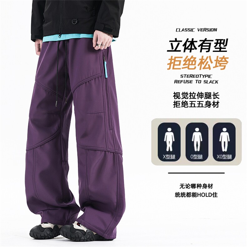 户外工装冲锋裤男2025秋季直筒宽松运动登山休闲长裤Z6910-P45,男装工装外套,星座610（原A335）