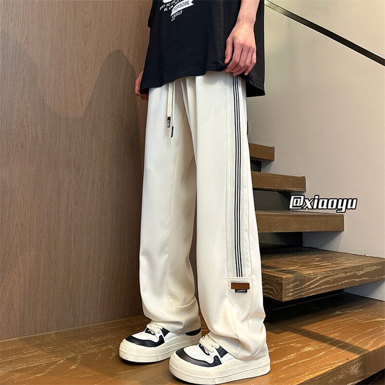 wassuphappy条纹冰丝裤男夏季薄款美式速干休闲裤潮牌宽松长裤子,男装休闲裤,星座512A（原616）