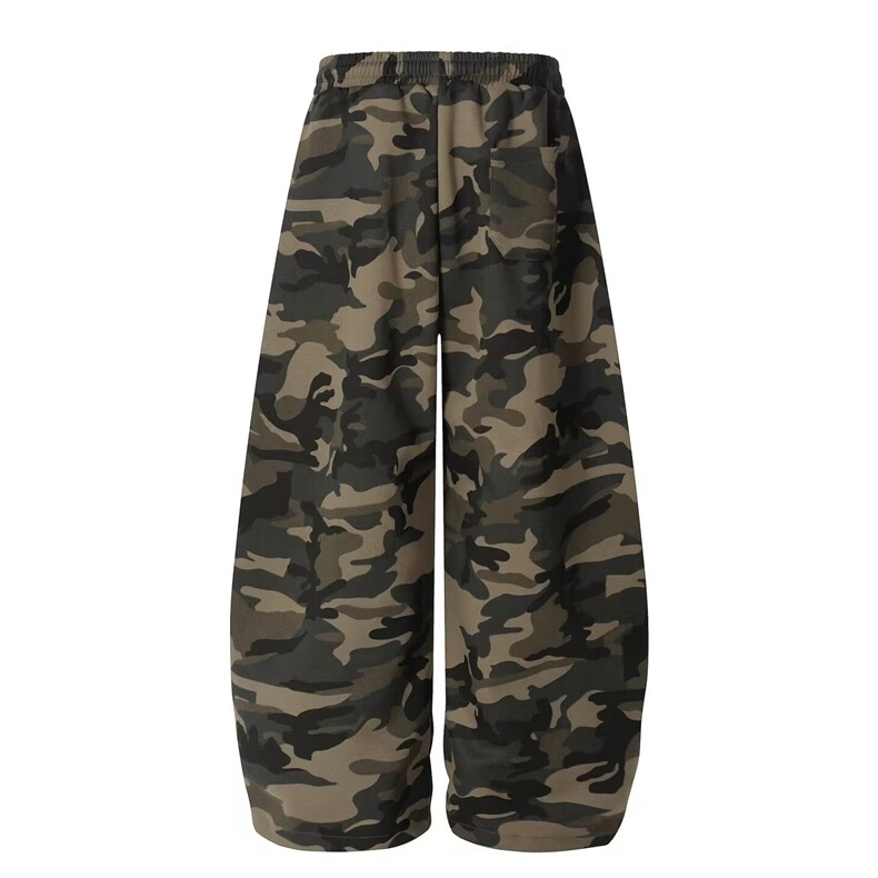 150-1/KA80931/P52美式复古街头宽松垂感可束脚直筒显瘦迷彩拖地,男装休闲裤,星座1506-1