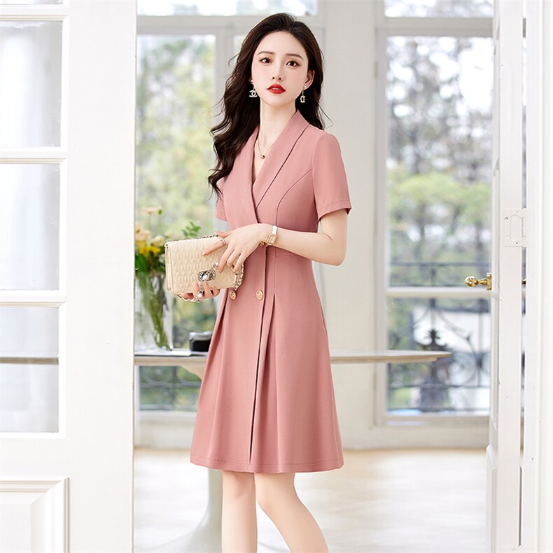 西装连衣裙女2025夏季新款小个子时尚职业气质高级感短袖西服裙女,商品下架区,贝蕾酷儿