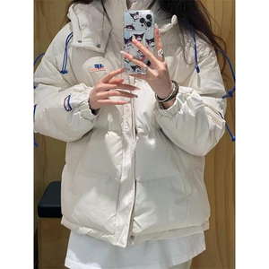 克莱因蓝冬季面包服宽松保暖连帽棉袄中性学院风潮 MG806图片