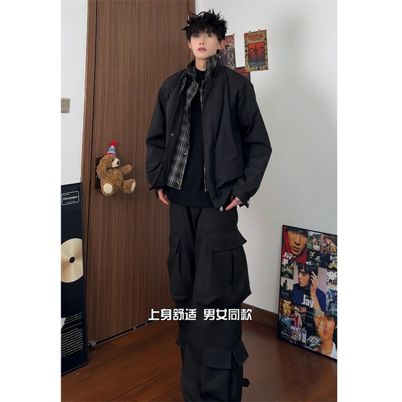 （）假两件潮牌夹克外套5005-P78（裤子5004-P65）,男装夹克,星座910-5