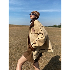美式复古麂皮绒羊羔毛外套女2025冬季新款潮牌加厚皮毛一体棉服，男装棉衣，星座1210-1