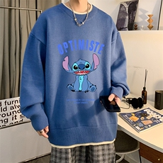 控78假两件毛衣男大码加绒针织衫男毛线衣M80220-P55加绒P70，男装针织衫/毛衣，电商A040