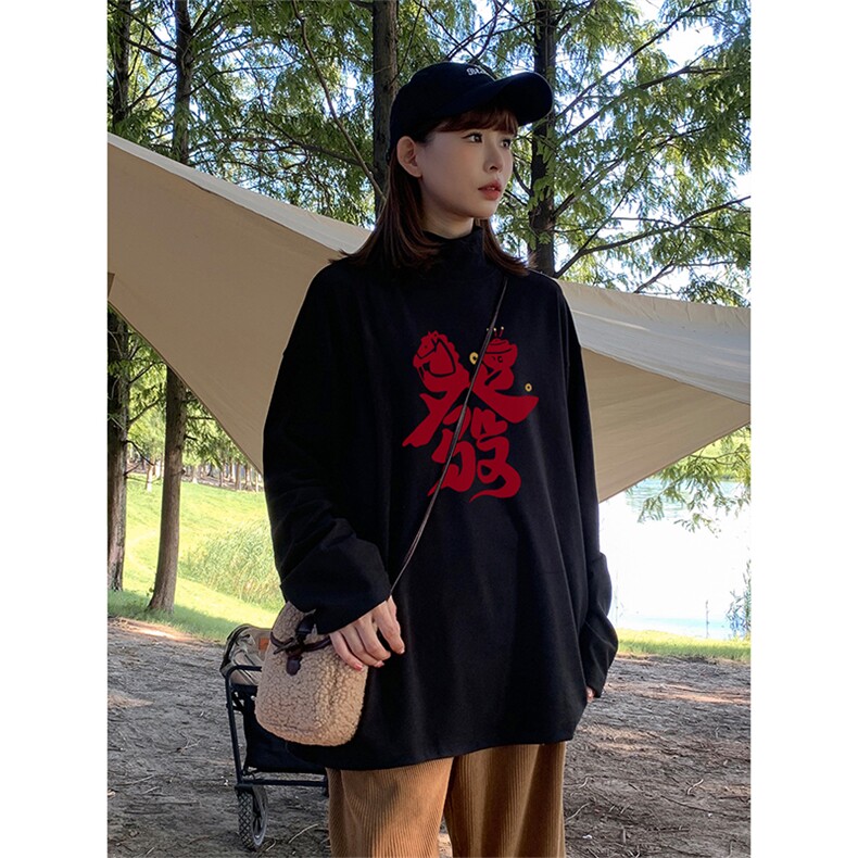 时髦高领宽松质感上衣软糯极简高级范秋冬打底衫HY841TP19控39,男装T恤,电商A102B