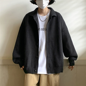 秋冬扣子毛衣开衫男宽松针织衫外套Ks8800-P65控88图片