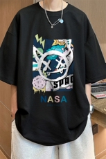 华夫格t恤男短袖男大码五分袖酒店风HT73275-P22，男装T恤，电商A040