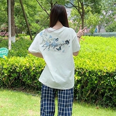 万针全刺绣解构设计260克重磅双纱纯棉高品质美式高街短袖T恤特35，男装T恤，电商A486