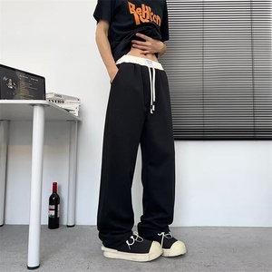 弯刀裤子男款2025新款春秋潮流ins休闲裤男士宽松阔腿裤K6492-P36图片