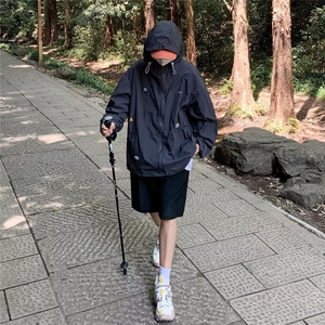 青春流行男夹克文艺潮真抽绳冰丝防晒外套 P40图片