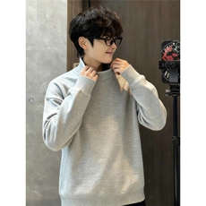 【005】圆领毛衣男款加绒厚打底针织衫重磅毛线衣A079-MY525-P49，男装T恤，电商A079