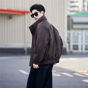 新标90绒皮衣羽绒服男冬季2025新款毛领皮夹克A313-2635-P285