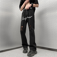 高街破洞牛仔裤新款高个子休闲长裤A061-JM5198-P60控78，男装牛仔裤，电商A061-1