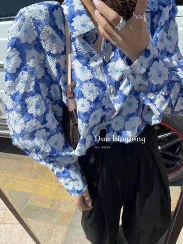 防晒衬衫、立体花纹设计，女装衬衫，TANG.+