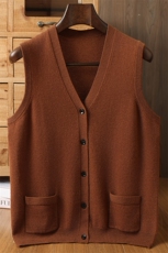 时尚男士V领羊绒背心高品质保暖无袖坎肩舒适百搭休闲马甲男装，男装背心/马甲，榆莲羊绒