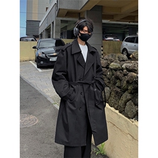 秋季中长款风衣Q5579-TP85138港风宽松高级感休闲长款外套男，男装风衣，电商A102