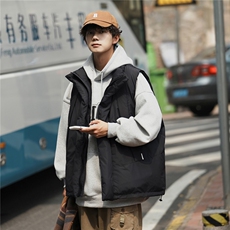 冬季立领日系坎肩工装棉衣马甲宽松休闲外套男女202-8-MJ090-115，男装棉衣，星座222-2（原202-8）