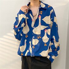 2025新款秋季青少年宽松休闲衬衫免烫印花尖领短袖流行CS2311-P35，男装T恤，电商A062