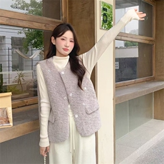 当季新款皮毛一体马甲2C229-86106-P175-K375，女装马甲，2C229