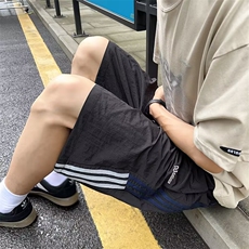 三条杠速干短裤男夏季薄款美式篮球裤中裤大码宽松五分沙滩裤，男装牛仔裤，星座506A