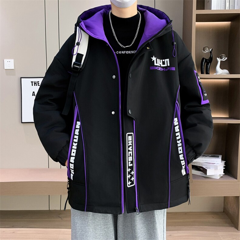 男士外套青年男冬季加绒加厚夹克外套帅气保暖棉衣男L8756-P93,男装夹克,星座310B-3