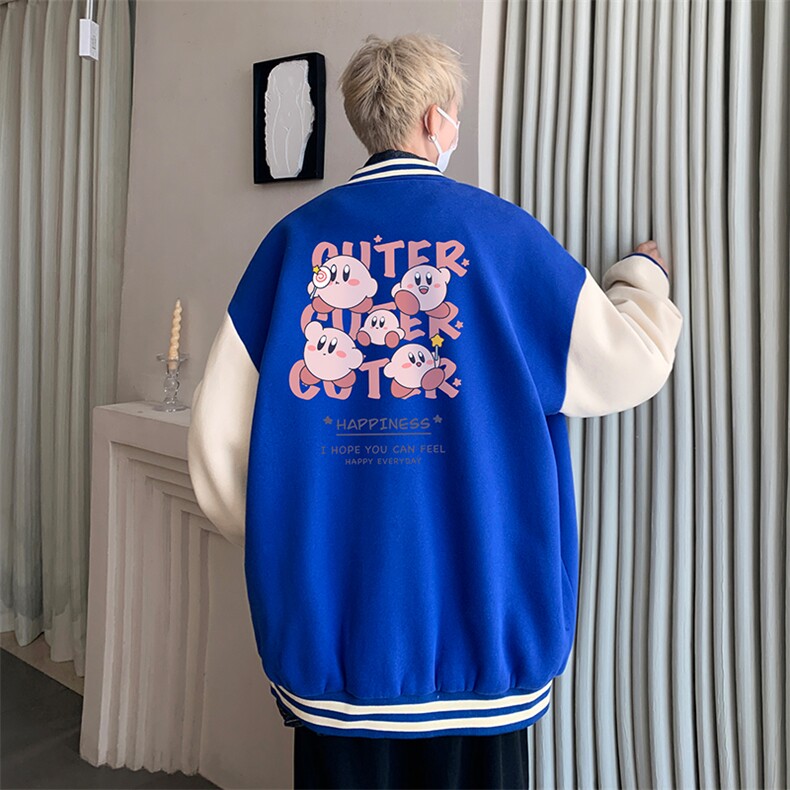 摇粒绒棒球服男大码开衫卫衣男夹克BF86310-P65,男装夹克,电商A040