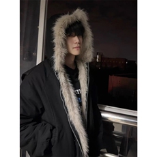 706-1-MY7273-P90特P现货冬季男士连帽座山雕毛领棉服外套，男装棉衣，星座706-1