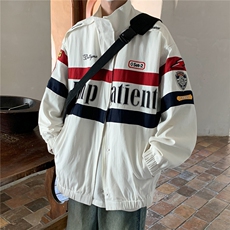 2023春装复古机车服ins潮牌情侣夹克外套撞色上衣H806P108男，男装夹克，电商A341