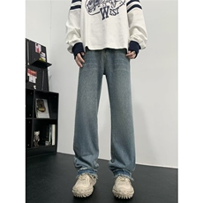 青春流行ins男直筒水洗牛仔裤Y9057P43，男装牛仔裤，星座1116-2