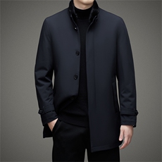 23YR9932钱塘2020-3中年男士立领毛领冬季厚款羽绒服货稳P310，男装羽绒服，钱塘207-3
