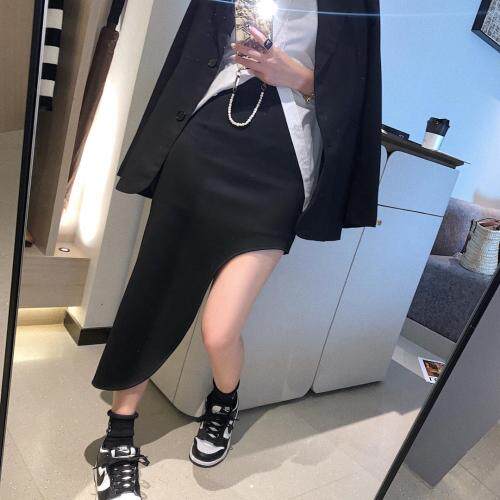 斜边不规则半裙，女装半身裙，XTZ style