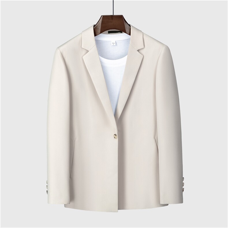 白色痞帅休闲西装男潮流宽松轻熟风西服单西装男士网红外套秋冬款，男装西服，星座505-2（原电商A260-1)