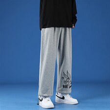 K13179-P35加绒P45春季束脚直筒运动裤男大码宽松休闲卫裤哈伦裤，男装休闲裤，电商A040