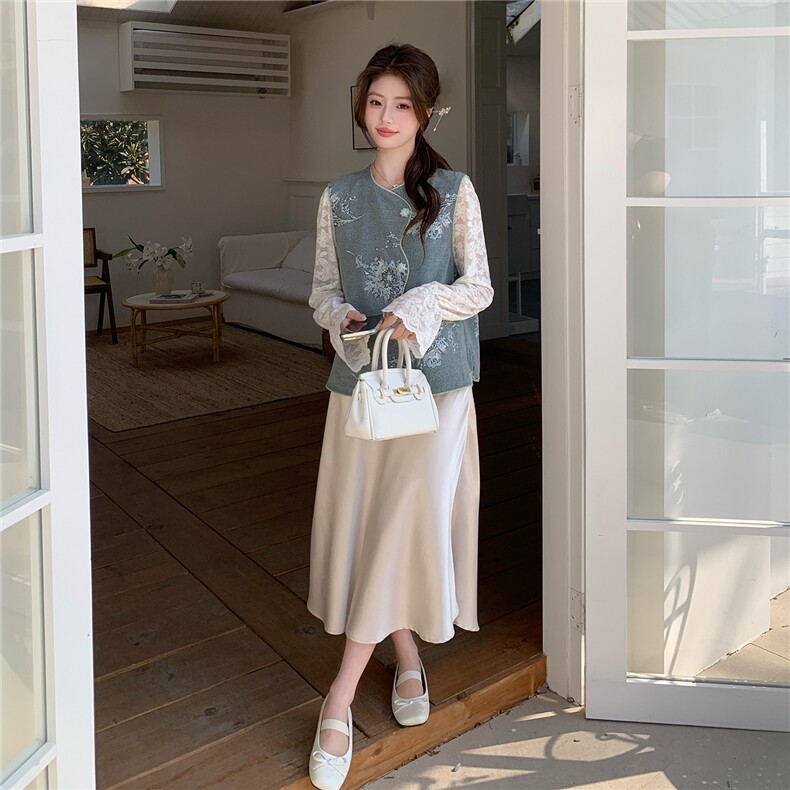 现货新款牛仔马甲套装2B114-P215-K358,女装牛仔外套,网红馆