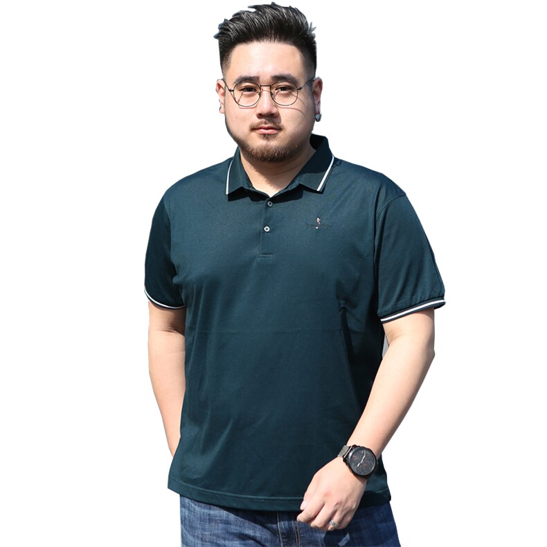 夏季新款男士短袖t恤纯色翻领polo衫男体恤男装半袖加肥5913款,男装T恤,星座802