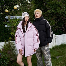 现货抖音得物供视频三条杠织带加厚羽绒连帽棉衣外套棉服MY8097，男装棉衣，电商A486