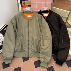 飞行员棉服夹克短宽廓形工装外套男秋冬棒球服8213P85，男装夹克，星座410-2